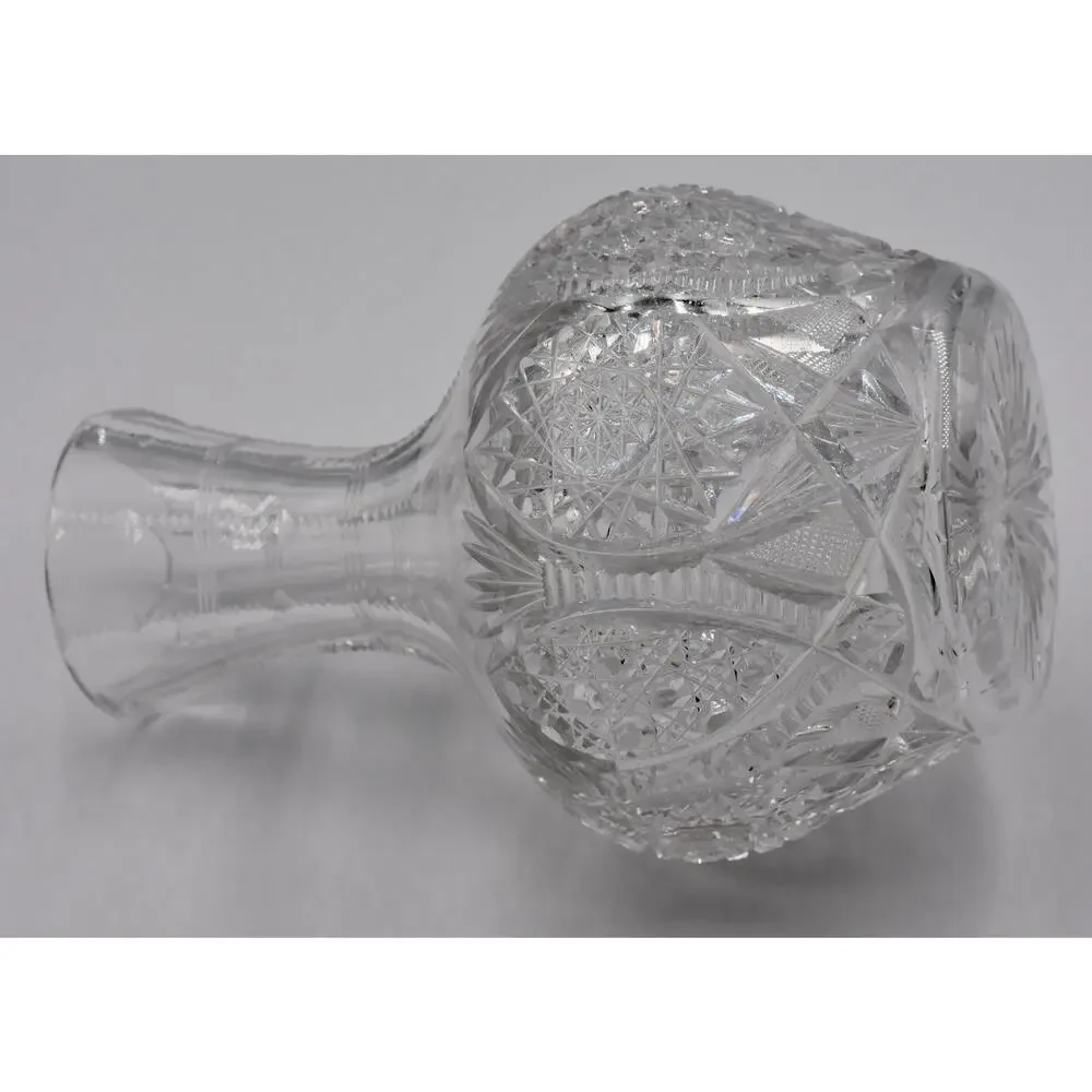 American Brilliant Cut Glass Crystal Carafe Decanter Vase